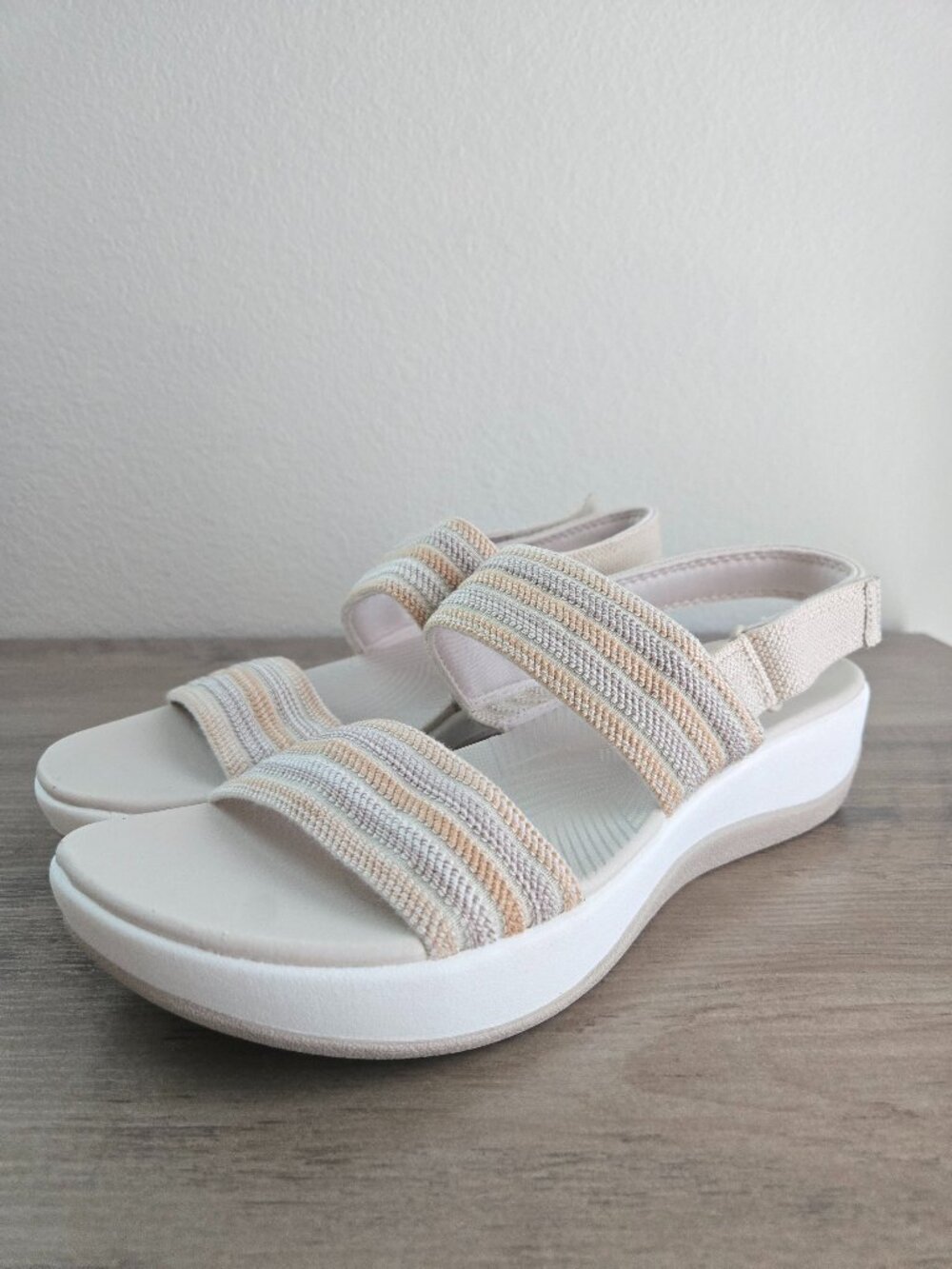 Clarks Cloudsteppers Arla Stroll Slingback Sandal Beige Multicolor Size 10M